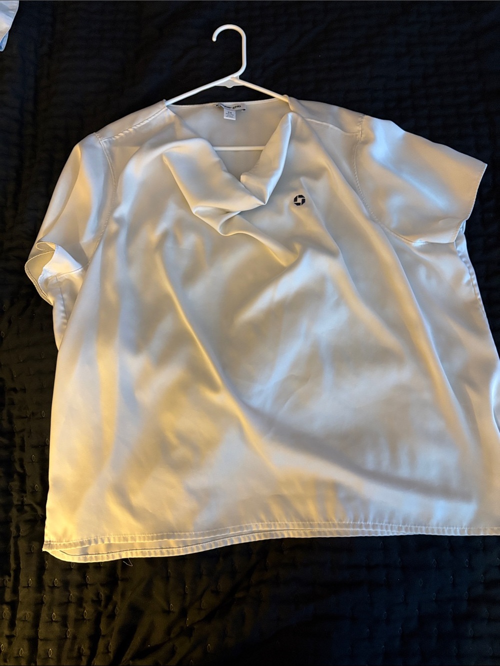 Lands' End Women's White Short-Sleeve Polo Top